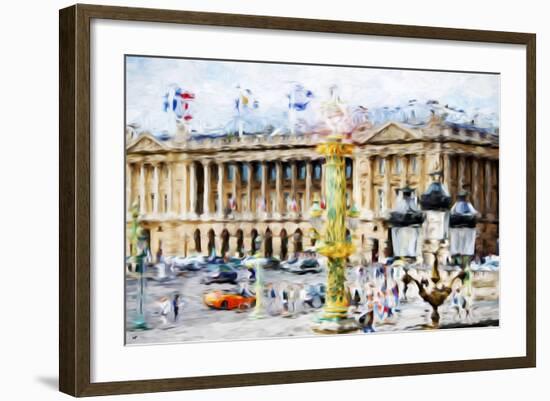 Paris Urban Scene - In the Style of Oil Painting-Philippe Hugonnard-Framed Giclee Print