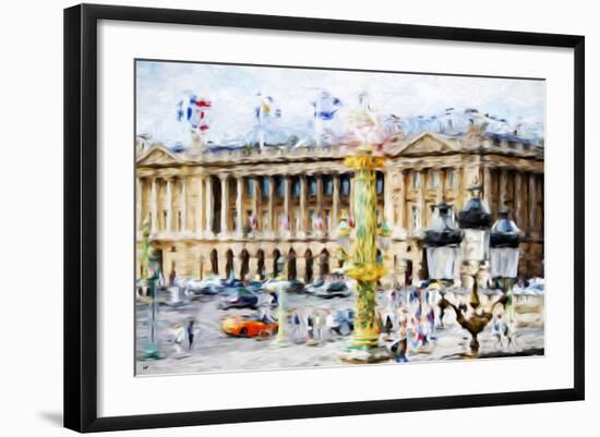 Paris Urban Scene - In the Style of Oil Painting-Philippe Hugonnard-Framed Giclee Print