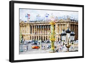 Paris Urban Scene - In the Style of Oil Painting-Philippe Hugonnard-Framed Giclee Print