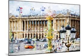 Paris Urban Scene - In the Style of Oil Painting-Philippe Hugonnard-Mounted Giclee Print