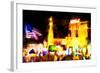 Paris Vegas - In the Style of Oil Painting-Philippe Hugonnard-Framed Giclee Print