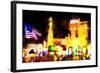 Paris Vegas - In the Style of Oil Painting-Philippe Hugonnard-Framed Giclee Print