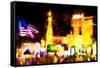 Paris Vegas - In the Style of Oil Painting-Philippe Hugonnard-Framed Stretched Canvas