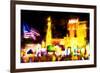 Paris Vegas - In the Style of Oil Painting-Philippe Hugonnard-Framed Giclee Print