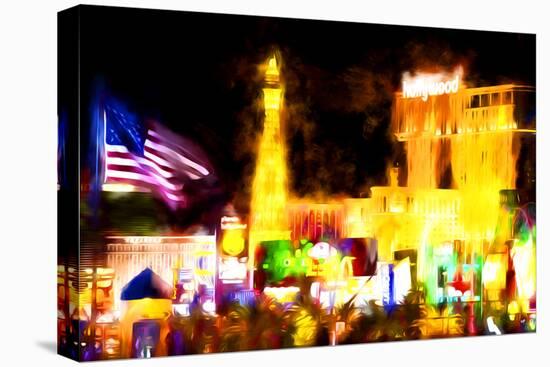 Paris Vegas - In the Style of Oil Painting-Philippe Hugonnard-Stretched Canvas