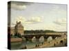 Paris, View of the Pont Royal, Quai Voltaire, 1812-CW Eckersberg-Stretched Canvas