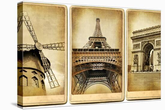 Paris - Vintage Cards Series-Maugli-l-Stretched Canvas