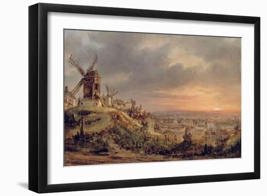 Paris vu de la butte Montmartre-Louis Mandé Daguerre-Framed Giclee Print