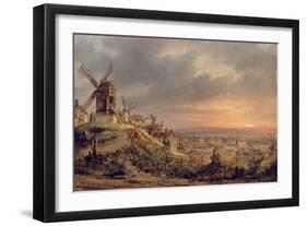 Paris vu de la butte Montmartre-Louis Mandé Daguerre-Framed Giclee Print