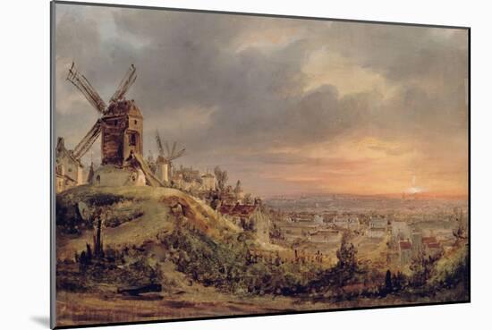 Paris vu de la butte Montmartre-Louis Mandé Daguerre-Mounted Giclee Print