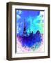 Paris Watercolor Skyline-NaxArt-Framed Art Print