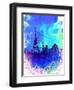 Paris Watercolor Skyline-NaxArt-Framed Art Print