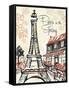 Paris Whimsy 1-Edith Lentz-Framed Stretched Canvas