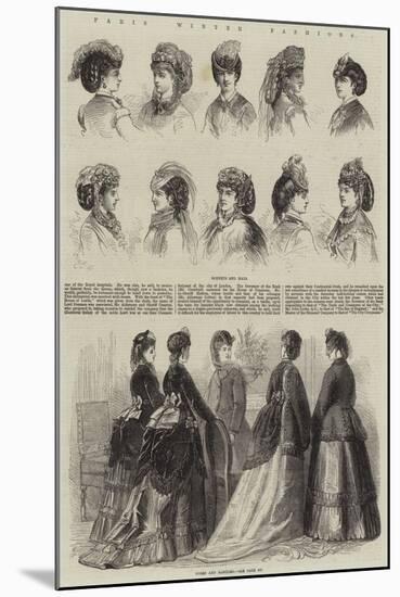 Paris Winter Fashions-null-Mounted Giclee Print