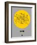 Paris Yellow Subway Map-NaxArt-Framed Premium Giclee Print