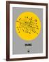 Paris Yellow Subway Map-NaxArt-Framed Art Print