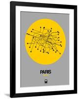 Paris Yellow Subway Map-NaxArt-Framed Art Print