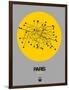 Paris Yellow Subway Map-NaxArt-Framed Art Print