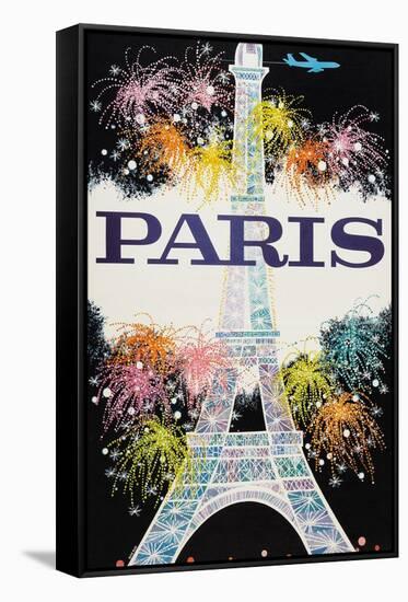 Paris-David Klein-Framed Stretched Canvas