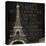 Paris-Jace Grey-Stretched Canvas