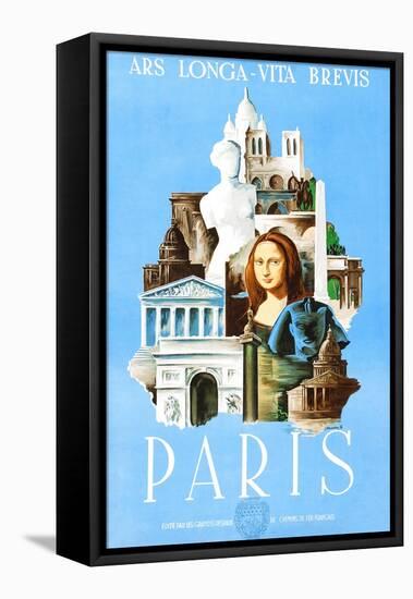 Paris-Marton-Framed Stretched Canvas