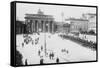 Pariser Platz and Brandenburger Thor (Paris Place and Brandenburg Gate)-null-Framed Stretched Canvas