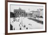 Pariser Platz and Brandenburger Thor (Paris Place and Brandenburg Gate)-null-Framed Premium Giclee Print