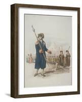 Parish Beadle in Civic Costume Holding a Staff, 1805-William Henry Pyne-Framed Giclee Print