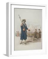 Parish Beadle in Civic Costume Holding a Staff, 1805-William Henry Pyne-Framed Giclee Print