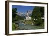 Parish Church against Reiteralpe, Ramsau, Upper Bavaria, Bavaria, Germany, Europe-Hans-Peter Merten-Framed Photographic Print