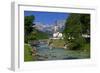 Parish Church against Reiteralpe, Ramsau, Upper Bavaria, Bavaria, Germany, Europe-Hans-Peter Merten-Framed Photographic Print