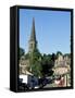 Parish Church from Town Centre, Bakewell, Derbyshire, Peak District National Park, England-Neale Clarke-Framed Stretched Canvas