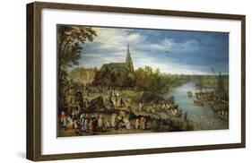 Parish Fair in Schelle-Pieter Bruegel the Elder-Framed Premium Giclee Print