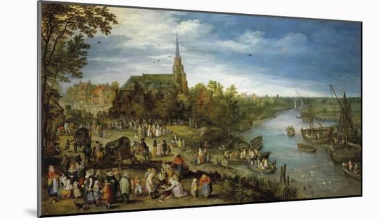 Parish Fair in Schelle-Pieter Bruegel the Elder-Mounted Premium Giclee Print