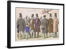 Parisian Advertisement for Fashionable Masculine Clothing, 1865-null-Framed Giclee Print