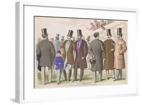 Parisian Advertisement for Fashionable Masculine Clothing, 1865-null-Framed Giclee Print