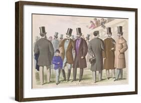 Parisian Advertisement for Fashionable Masculine Clothing, 1865-null-Framed Giclee Print