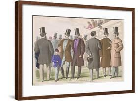 Parisian Advertisement for Fashionable Masculine Clothing, 1865-null-Framed Giclee Print