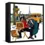 "Parisian Artist & Tourist", July 11, 1959-Richard Sargent-Framed Stretched Canvas