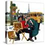 "Parisian Artist & Tourist", July 11, 1959-Richard Sargent-Stretched Canvas