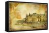 Parisian Autumn - Artistic Pictures-Maugli-l-Framed Stretched Canvas