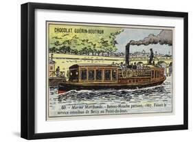 Parisian Bateau-Mouche, 1867-null-Framed Giclee Print