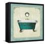 Parisian Bath IV-null-Framed Stretched Canvas