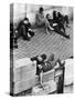 Parisian Beatniks Hanging Out on Bank of the Seine-Alfred Eisenstaedt-Stretched Canvas