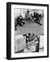 Parisian Beatniks Hanging Out on Bank of the Seine-Alfred Eisenstaedt-Framed Photographic Print