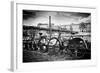 Parisian bikes - Pont des Arts - Paris - France-Philippe Hugonnard-Framed Photographic Print