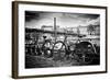 Parisian bikes - Pont des Arts - Paris - France-Philippe Hugonnard-Framed Photographic Print