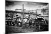 Parisian bikes - Pont des Arts - Paris - France-Philippe Hugonnard-Mounted Photographic Print