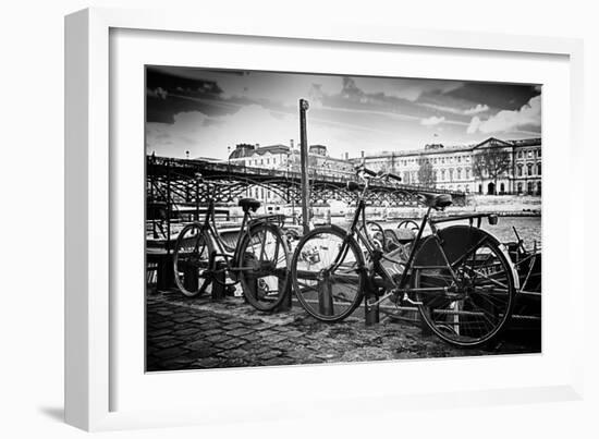 Parisian bikes - Pont des Arts - Paris - France-Philippe Hugonnard-Framed Photographic Print