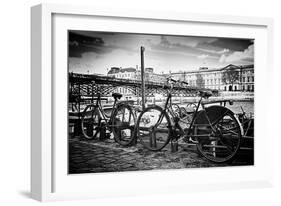 Parisian bikes - Pont des Arts - Paris - France-Philippe Hugonnard-Framed Photographic Print